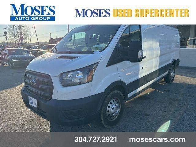 2020 Ford Transit 350 in Oxford White — front three-quarter view