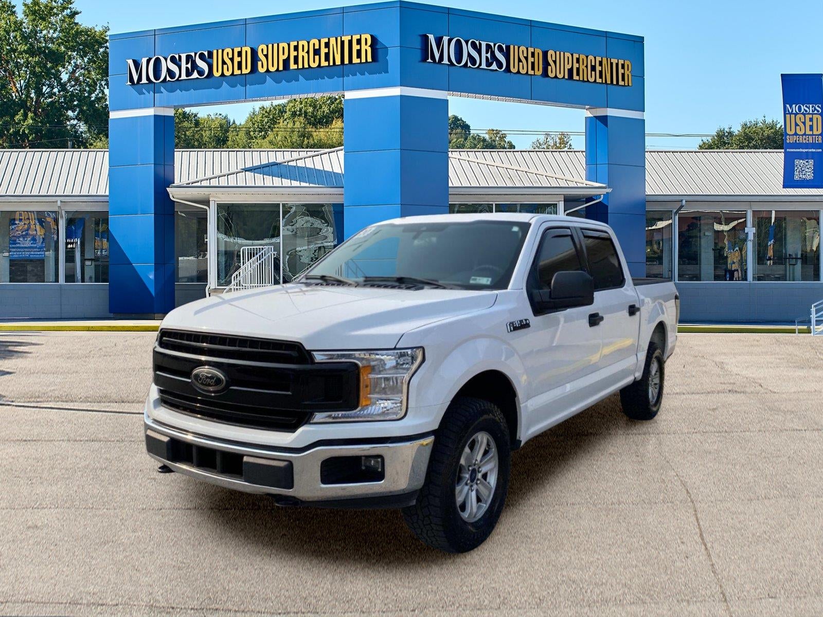 2020 Ford F-150 XLT in Oxford White — front three-quarter view