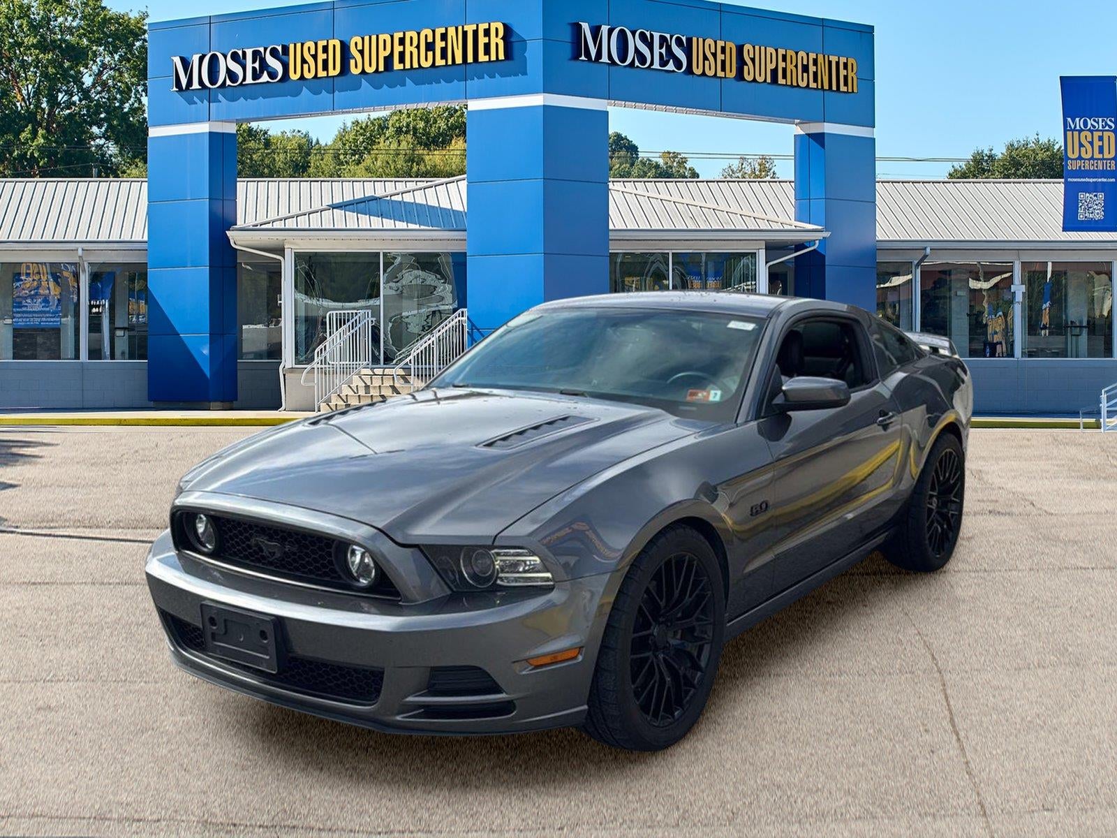 2014 Ford Mustang GT Premium in Sterling Gray Metallic — front three-quarter view