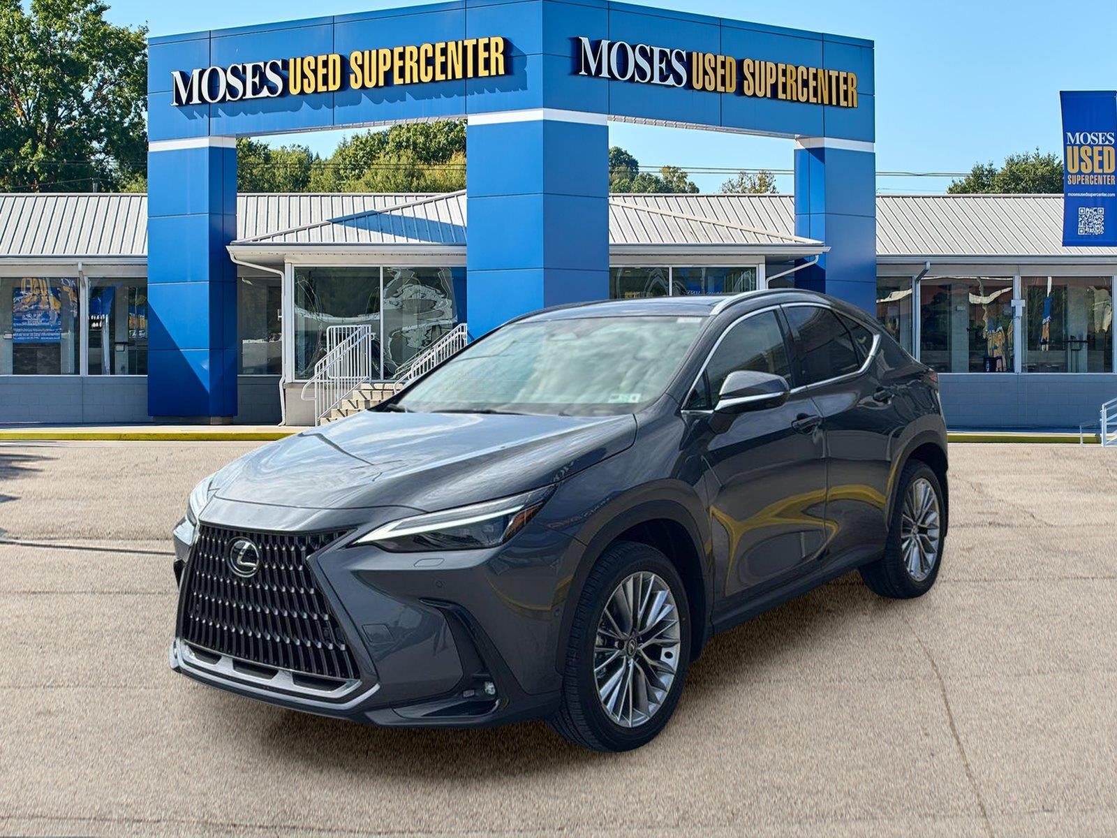 2026 Lexus NX NX 350h Luxury in Cloudburst Gray — front three-quarter view
