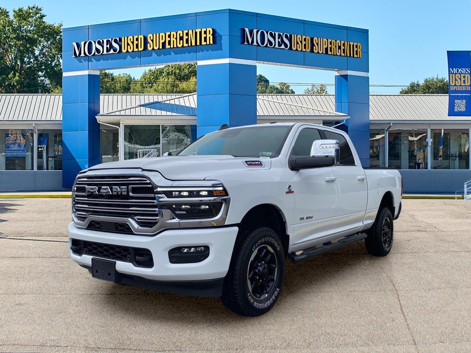 2026 RAM 2500 Laramie in Bright White Clearcoat — front three-quarter view