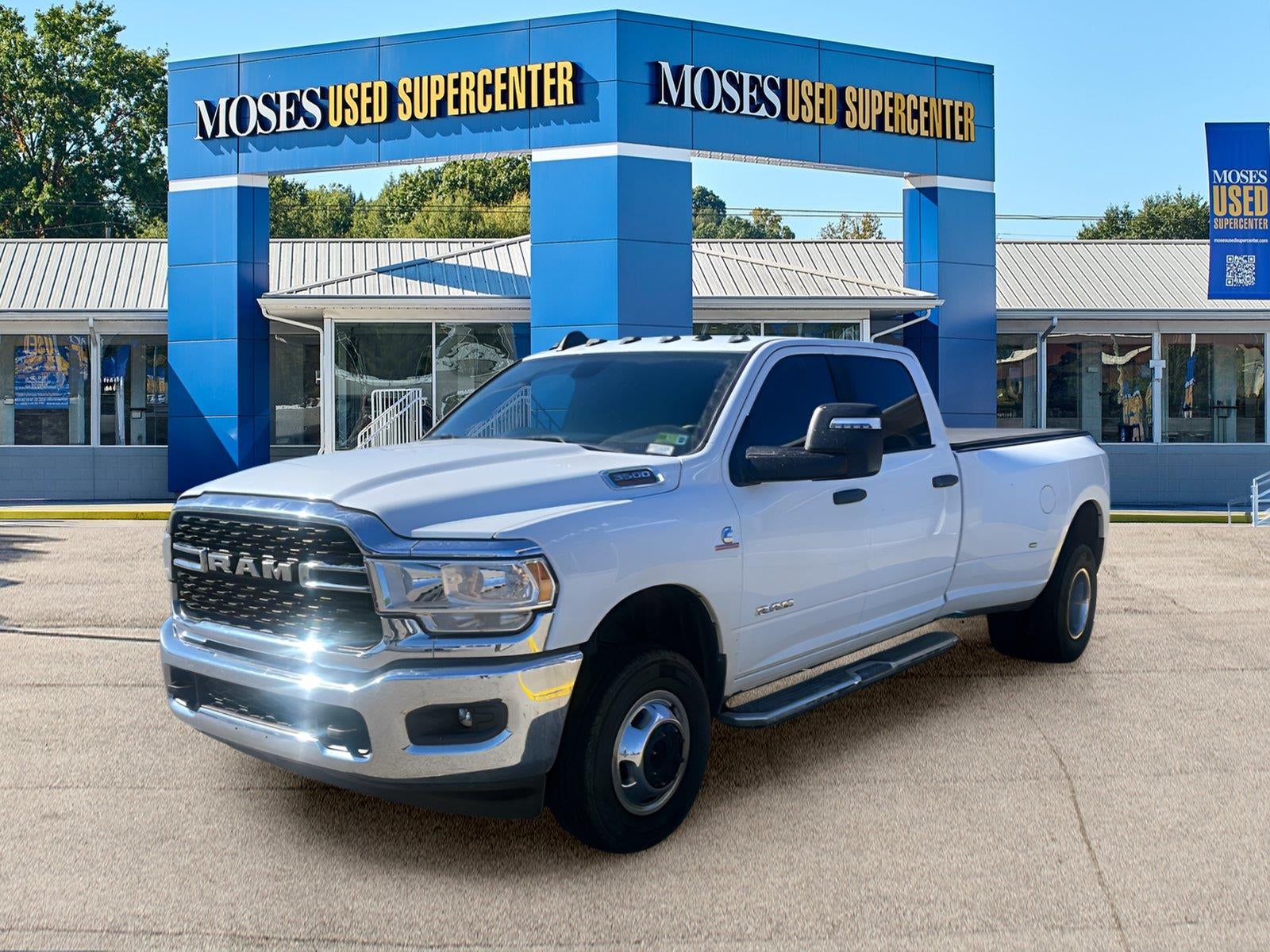 2023 RAM 3500 Big Horn in Bright White Clearcoat — front three-quarter view