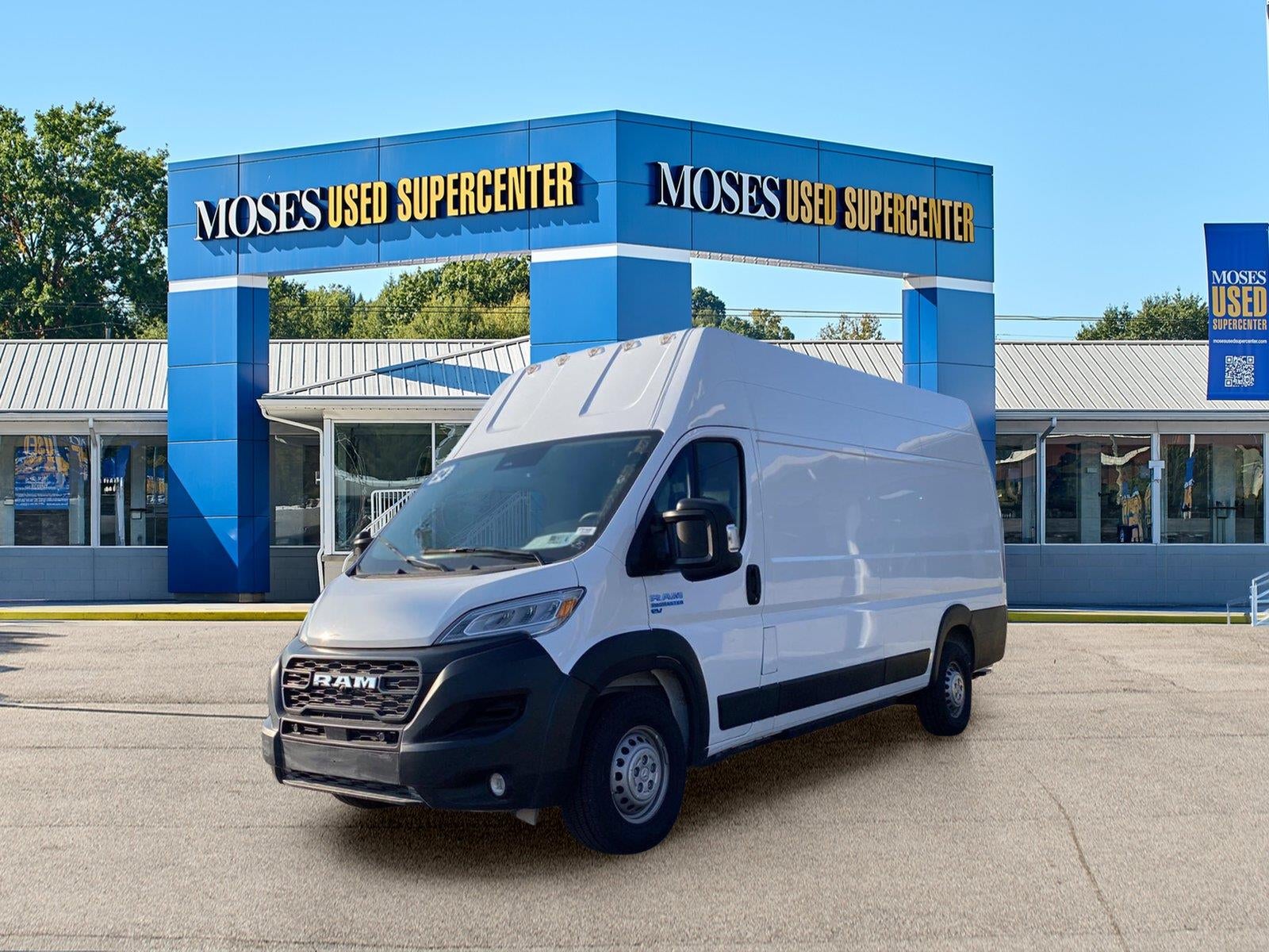 2024 RAM ProMaster Delivery Van BEV 3500 SUPER HIGH ROOF 159 in Bright White Clearcoat — front three-quarter view