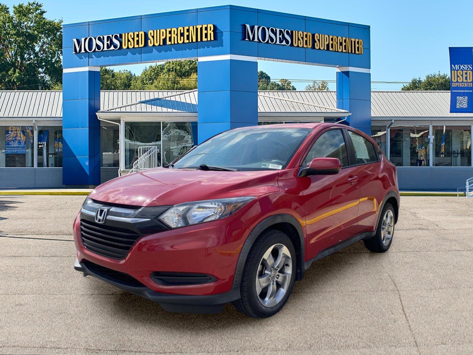 2017 Honda HR-V LX in Milano Red — front three-quarter view