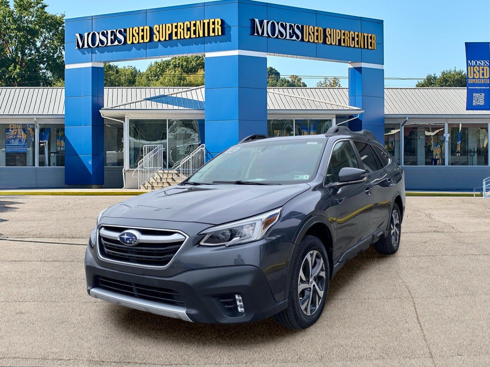2022 Subaru Outback Limited XT in Magnetite Gray Metallic — front three-quarter view