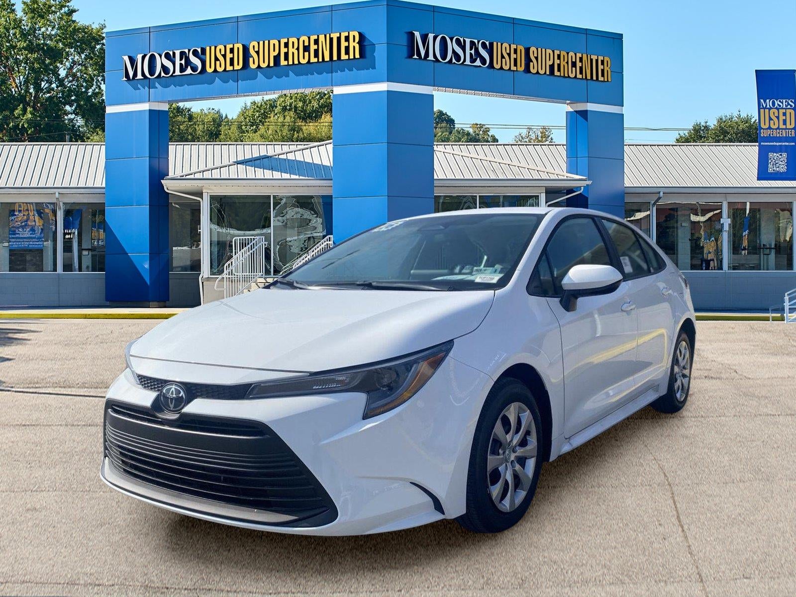 2026 Toyota COROLLA LE CVT in Ice Cap — front three-quarter view