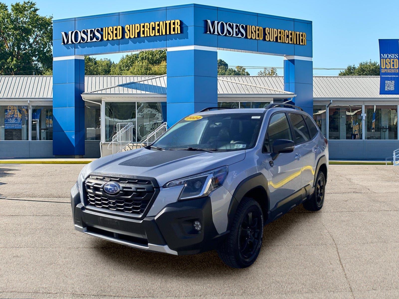 2024 Subaru Forester Wilderness in Ice Silver Metallic — front three-quarter view