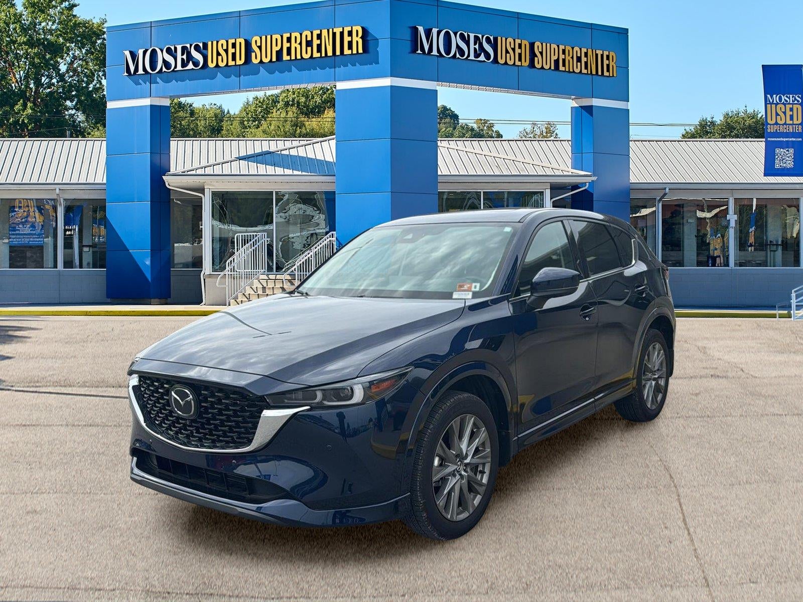 2025 Mazda Mazda CX-5 2.5 S Premium Plus Package in Deep Crystal Blue Mica — front three-quarter view