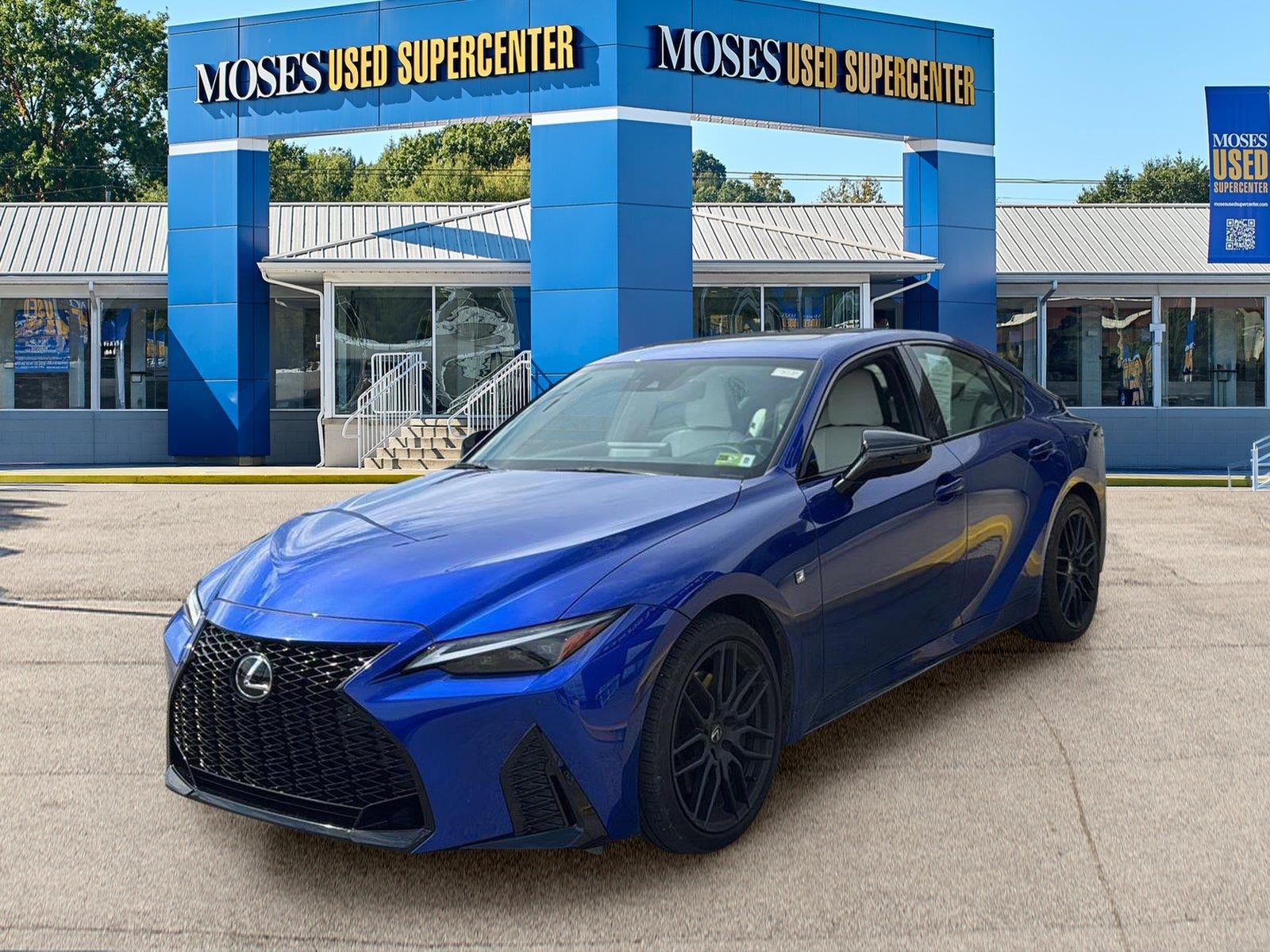 2024 Lexus IS IS 350 F SPORT in Ultrasonic Blue Mica 2.0 — front three-quarter view