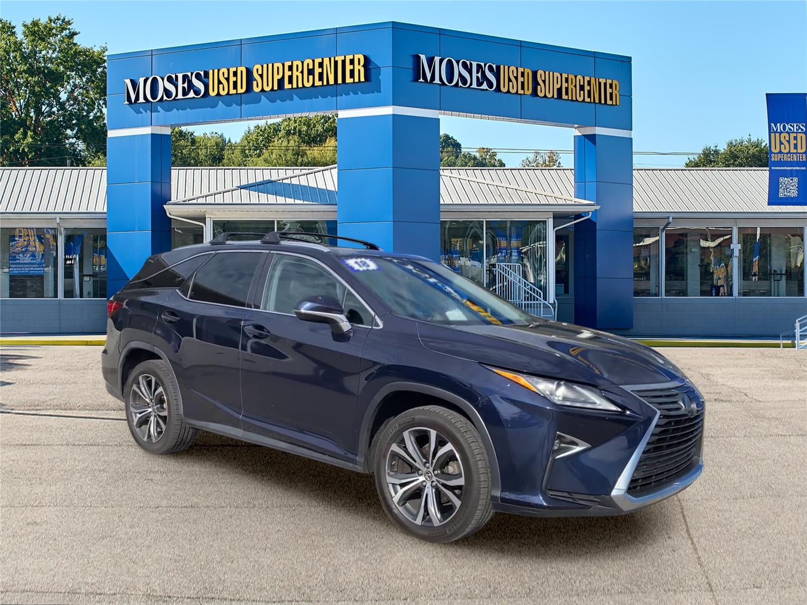 2018 Lexus RX RX 350L Premium in Nightfall Mica — front three-quarter view