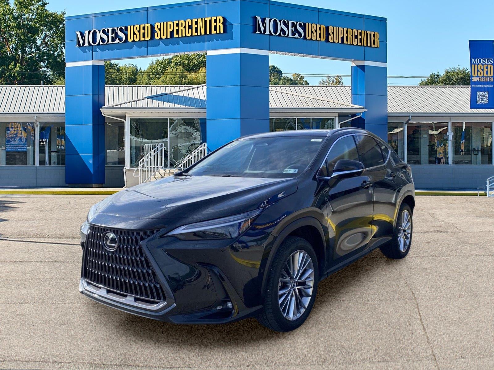 2024 Lexus NX NX 350h Luxury in Caviar — front three-quarter view